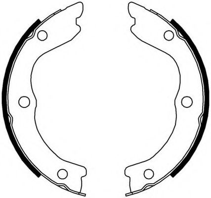 Комплект тормозных колодок, стояночная тормозная система FERODO FSB4004