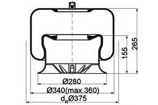 Кожух пневматической рессоры PE Automotive 084.112-12A