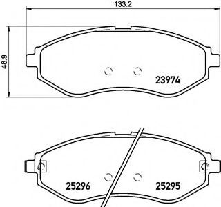 Комплект тормозных колодок, дисковый тормоз BREMBO P 10 057