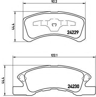 Комплект тормозных колодок, дисковый тормоз BREMBO P 16 011