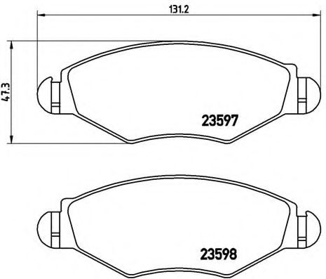 Комплект тормозных колодок, дисковый тормоз BREMBO P 61 063