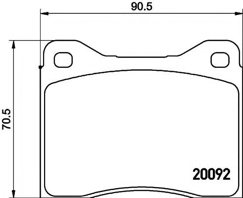 Комплект тормозных колодок, дисковый тормоз MINTEX MDB1024