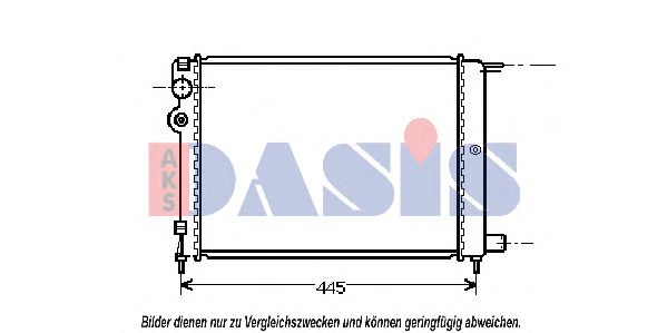 Радиатор, охлаждение двигателя AKS DASIS 060640N