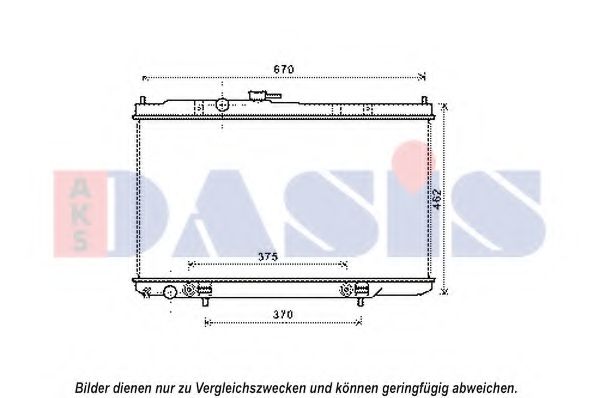 Радиатор, охлаждение двигателя AKS DASIS DN2353