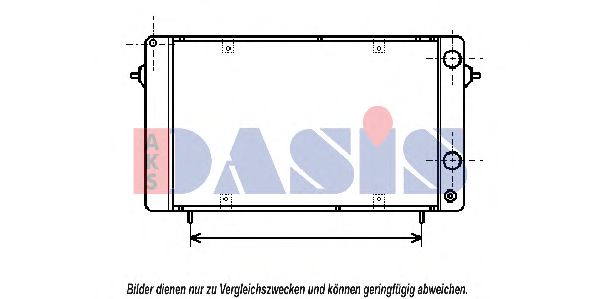 Радиатор, охлаждение двигателя AKS DASIS 180700N