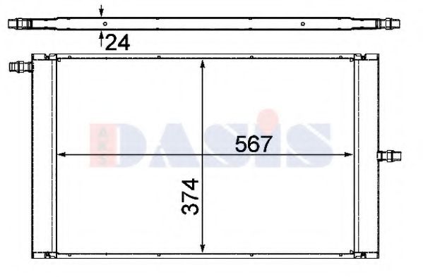 Низкотемпературный охладитель, интеркулер AKS DASIS 027005N