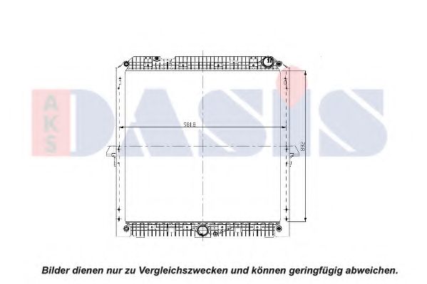 Радиатор, охлаждение двигателя AKS DASIS 130045N