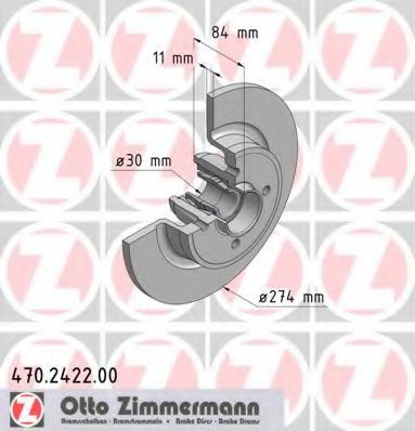 Тормозной диск ZIMMERMANN 470.2422.00