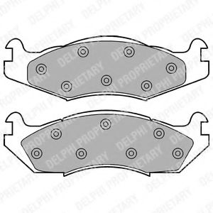Комплект тормозных колодок, дисковый тормоз DELPHI LP889