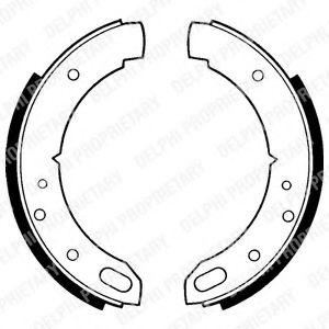 Комплект тормозных колодок, стояночная тормозная система DELPHI LS1169