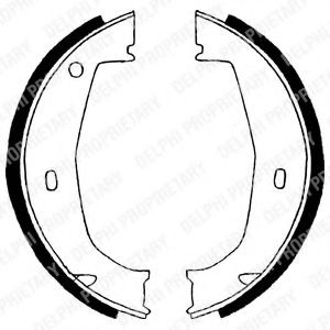 Комплект тормозных колодок, стояночная тормозная система DELPHI LS1851