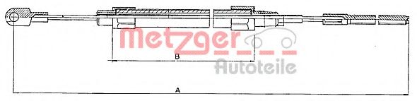 Трос, стояночная тормозная система METZGER 10.4131