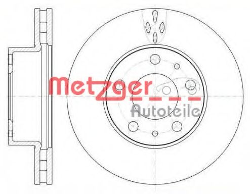 Тормозной диск METZGER 6110354