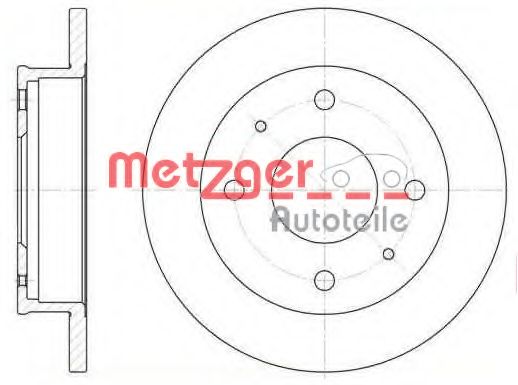 Тормозной диск METZGER 6110429