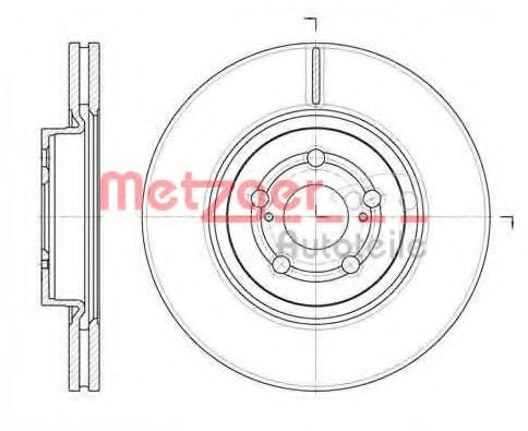 Тормозной диск METZGER 6110612