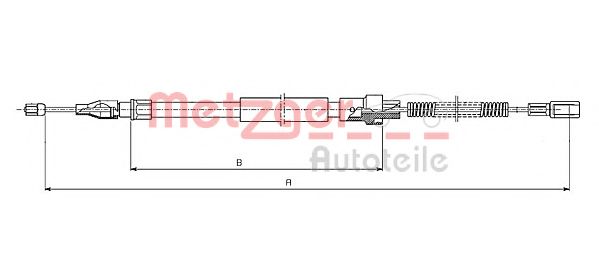 Трос, стояночная тормозная система METZGER 10732