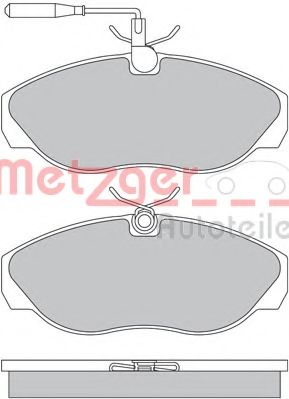 Комплект тормозных колодок, дисковый тормоз METZGER 1170477