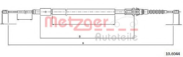 Трос, стояночная тормозная система METZGER 10.6044