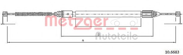 Трос, стояночная тормозная система METZGER 10.6683