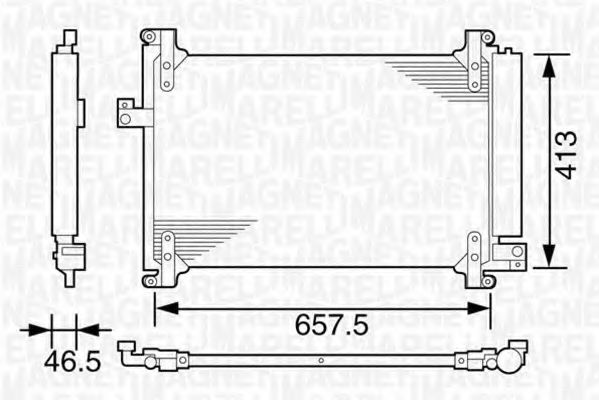 Конденсатор, кондиционер MAGNETI MARELLI 350203161000