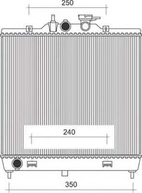 Радиатор, охлаждение двигателя MAGNETI MARELLI 350213940000