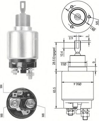 Тяговое реле, стартер MAGNETI MARELLI 940113050324