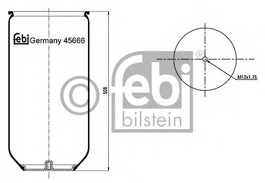 Кожух пневматической рессоры FEBI BILSTEIN 45666