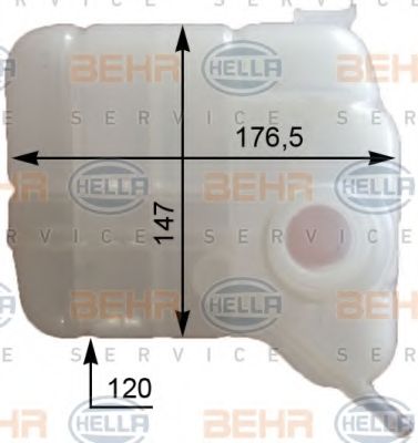 Компенсационный бак, охлаждающая жидкость BEHR HELLA SERVICE 8MA 376 709-121