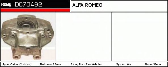 Тормозной суппорт DELCO REMY DC70492