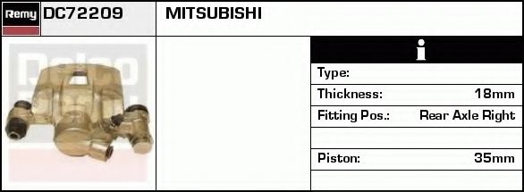 Тормозной суппорт DELCO REMY DC72209