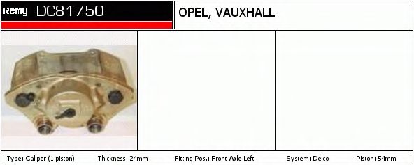 Тормозной суппорт DELCO REMY DC81750