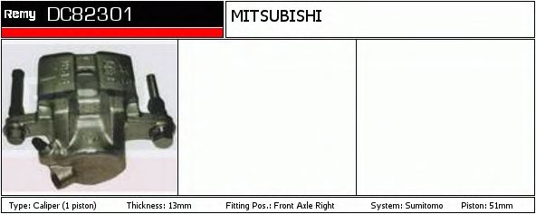 Тормозной суппорт DELCO REMY DC82301