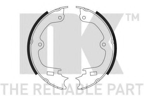 Комплект тормозных колодок, стояночная тормозная система NK 2748246