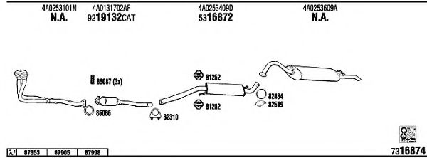 Система выпуска ОГ FONOS AD62178B
