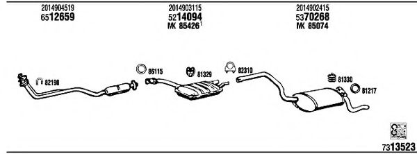 Система выпуска ОГ FONOS MB30012B