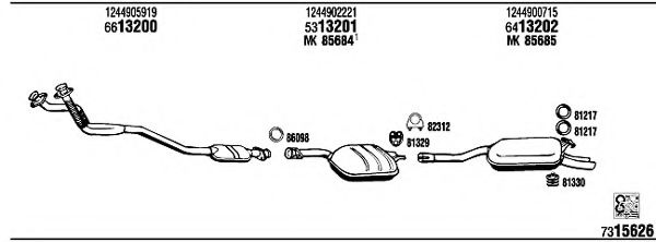 Система выпуска ОГ FONOS MB43311A