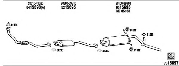 Система выпуска ОГ FONOS NI80703