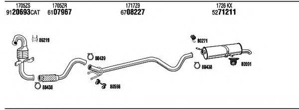 Система выпуска ОГ FONOS PEH17989A