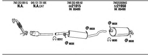 Система выпуска ОГ FONOS VW55013
