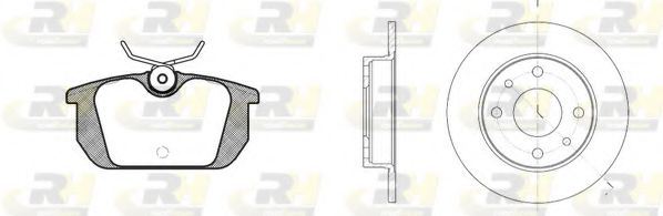 Комплект тормозов, дисковый тормозной механизм ROADHOUSE 8231.00