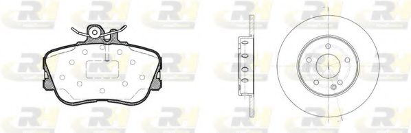 Комплект тормозов, дисковый тормозной механизм ROADHOUSE 8445.00
