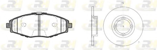 Комплект тормозов, дисковый тормозной механизм ROADHOUSE 8696.00