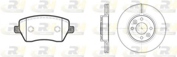 Комплект тормозов, дисковый тормозной механизм ROADHOUSE 8987.00