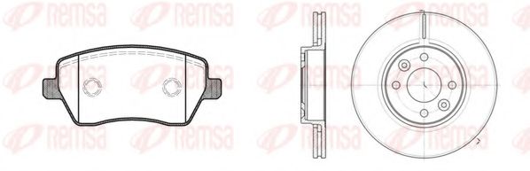 Комплект тормозов, дисковый тормозной механизм REMSA 8987.00