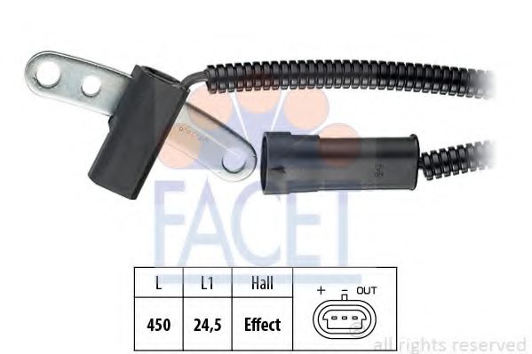 Датчик частоты вращения, управление двигателем FACET 9.0249