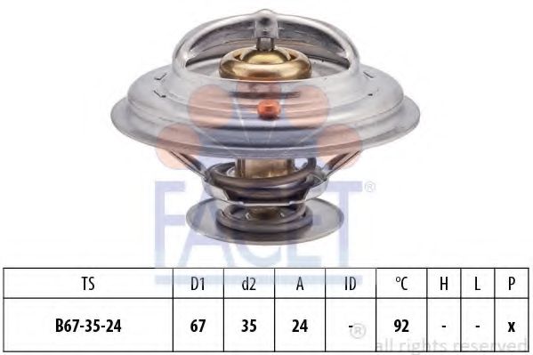 Термостат, охлаждающая жидкость FACET 7.8401S