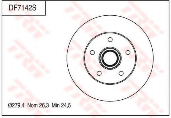 Тормозной диск TRW DF7142S