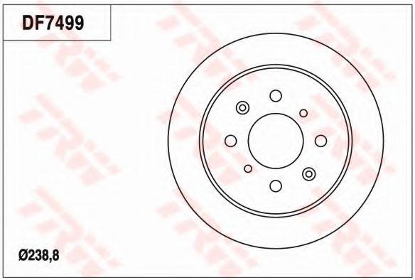 Тормозной диск TRW DF7499