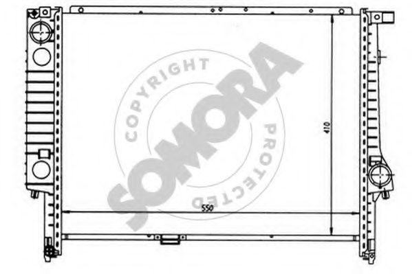 Радиатор, охлаждение двигателя SOMORA 040345