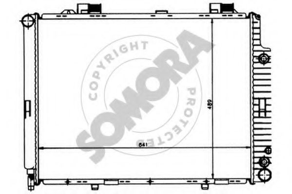 Радиатор, охлаждение двигателя SOMORA 170641